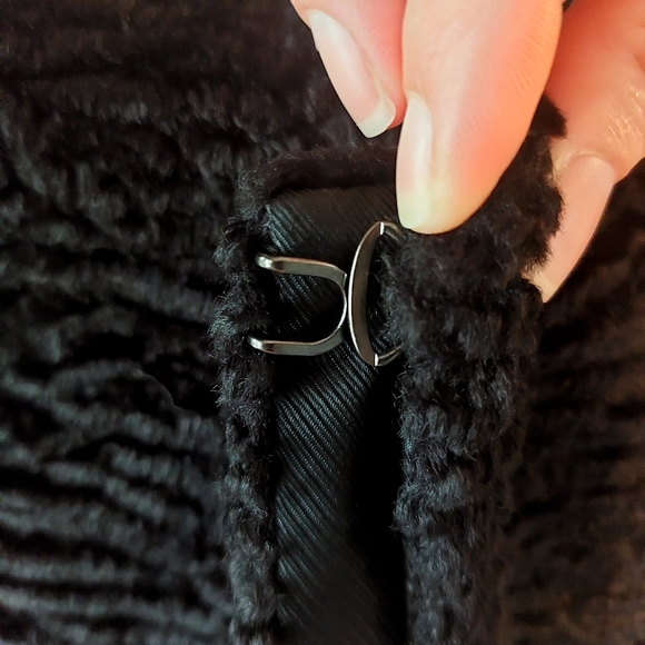 Banana Republic Black Faux Shearling Short Jacket XSmall - Picture 9 of 11